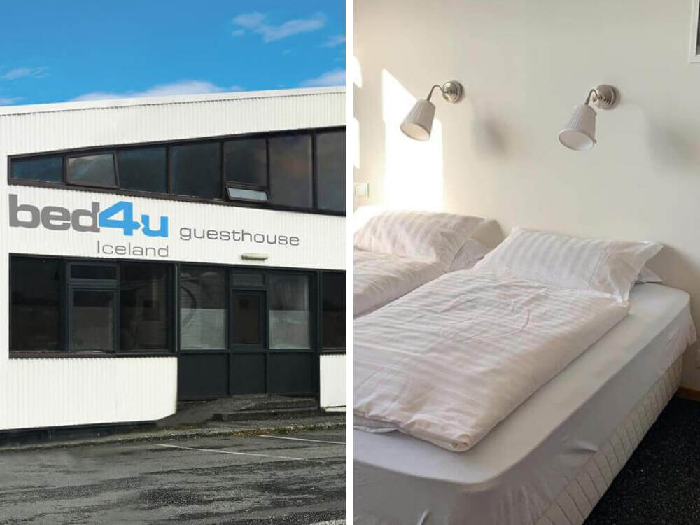 Overnachten vliegveld IJsland Bed4u guesthouse