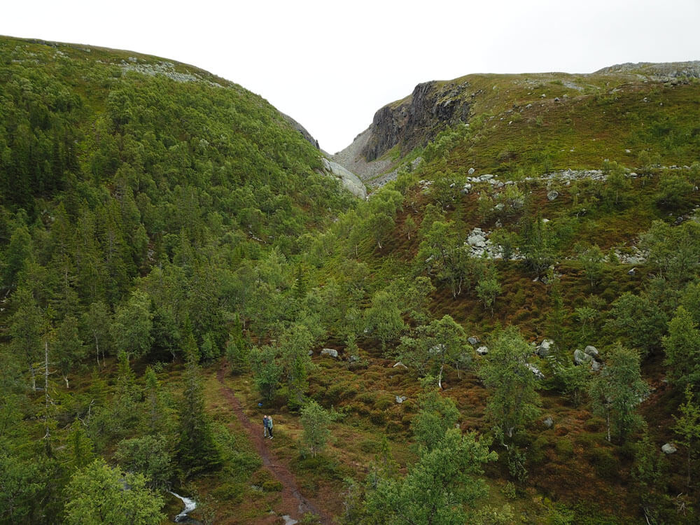 Hike Bydalen canyon Jämtland Zweden