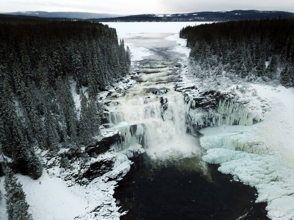 Tannforsen waterval Zweden