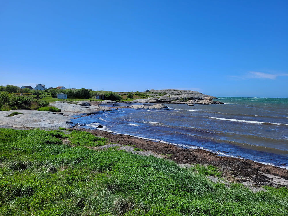 Stranden van het eiland Öckero in de Göteborg archipel
